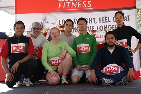 The relay team after the race