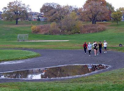 runners on the track at Riverdale park